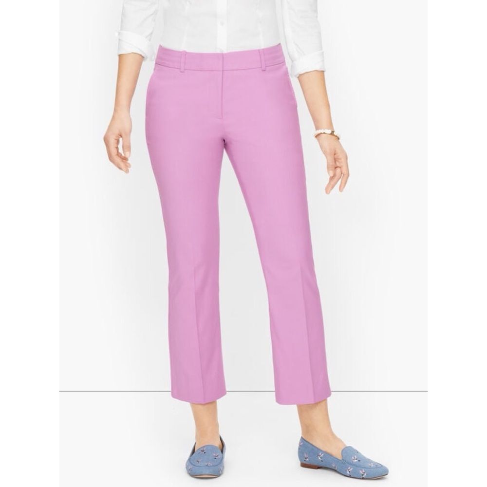 Talbots Flare Kick Crop Pants in Violet